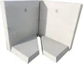 Produktbild: Winkelstein Ecke bewehrt 90° grau zweiteilig 80 cm x 100 cm x 12 cm