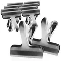 Produktbild: com-four® 10x mittlere Verschlussklammern, Verschlussclips für Lebensmittelbeutel & Tüten, Edelstahl-Verschlussklemmen, Tütenclips zum Verschließen & Frischhalten (10 Stück - silberfarben - mittel)