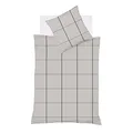 Produktbild: fleuresse gewebte Edelflanell Bettwäsche Lech Bootle steingrau 1 Bettbezug 240 x 220 cm + 2 Kissenbezüge 80 x 80 cm