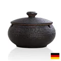 Produktbild: Keramik-Aschenbecher mit Deckel | Winddicht | Anti-Rutsch