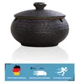 Produktbild: Klassischer Winddichter Keramik-Aschenbecher mit Deckel für Drinnen und Draußen