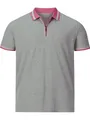 Produktbild: Charles Colby Herren Poloshirt Earl Pat hellgrau, XL - 56/58