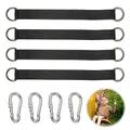 Produktbild: Swing Hanging Kit Hängematte, 4 Stücke Schaukel Befestigung Hängematte Befestigung Baumschaukelgurte Hängeset mit 4 D-Ringen für Indoor Outdoor Schaukel Hängematten