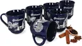 Produktbild: 6x Glühweinbecher blau 0,2L - Glühweintasse Becher Weihnachten Punsch - NEU✅
