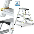 Produktbild: Drabest | Aluminium-Trittleiter 3 Stufen - Klappbar - Antirutsch - 150 kg Tragkraft - Vielseitig einsetzbar