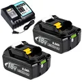 Produktbild: Für Makita Original 18V 6Ah 9Ah 12Ah Akku BL1850 BL1830 BL1860 B Led Anzeige Neu