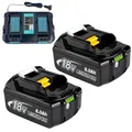 Produktbild: Für Makita Original 18V 6Ah 9Ah 12Ah Akku BL1850 BL1830 BL1860 B Led Anzeige Neu
