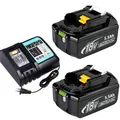 Produktbild: 18V 6,0Ah 8Ah 12Ah für Makita Akku BL1860B BL1850 197422-4 BL1830 LED/ Ladegerät