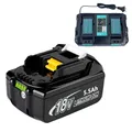 Produktbild: Ersatzakku Für Makita 18V Akku 8,0Ah BL1860B BL1850B BL1830B & Ladegerät Zubehör