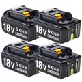 Produktbild: 18V 12Ah Akku Für Makita 8Ah BL1850 BL1830 BL1860B Led Anzeige / Doppelladegerät