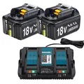 Produktbild: 18V 12Ah Akku Für Makita 8Ah BL1850 BL1830 BL1860B Led Anzeige / Doppelladegerät