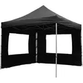 Produktbild: Nexos Pavillon SM936147, schwarz, 3 x 3m, höhenverstellbar, wasserdicht, faltbar