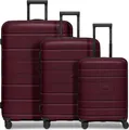 Produktbild: REDOLZ Essentials 11 Trolley Set 3-teilig Burgundy weinrot 56cm