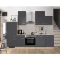 Produktbild: Flex-Well Exclusiv Küchenzeile Morena 280 cm Basaltgrau matt-San Remo Eiche hell