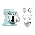 Produktbild: KitchenAid Küchenmaschine - Artisan - Kippbarem Food Processor - Teigknetmaschine mit 5 Zubehör - 2 Schüsseln aus Edelstahl - 4.8 L - Eisblau
