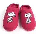 Produktbild: The Peanuts Snoopy Hausschuhe für Damen - Puschen Slipper Pantoffeln Schlappen Bordeaux Rot 39-40 - Rot - 39-40