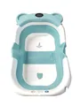 Produktbild: Klappbare Babywanne mit Badekissen Badewannensitz und eingebautem Thermometer.