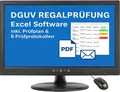Produktbild: Excel DGUV-Prüfsoftware für Regale | Prüfprotokolle Lagerregale Regalprüfung