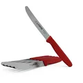 Produktbild: Giesser seit 1776 - Made in Germany - Tomatenmesser 6er Set rot, Klinge 11 cm, rutschfest, kleines Universalmesser spülmaschinenfest, rostfrei