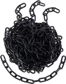 Produktbild: TIBU Absperrkette Kunststoff Warnkette Kunststoffkette 8 mm Stärke - Schwarz - Länge 150 cm - witterungsbeständig und stabil