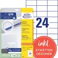 Produktbild: AVERY Zweckform Universal-Etiketten 70 x 37 mm weiß 720 Etiketten auf 30 Blatt