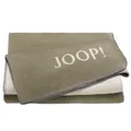 Produktbild: Joop! Melange Doubleface Wohndecke oliv-natur 150x200 cm Baumwollmischung
