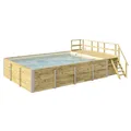 Produktbild: weka Massivholzpool 595 Gr. 2, Folie Sand/Mosaic, Technikraum & Sandfilteranlage