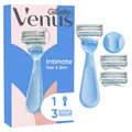 Produktbild: Gillette Venus für den Intimbereich Systemklingen 3er + Handstück Mehrwegrasierer inkl. Ersatzklingen 1 Stück