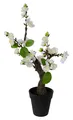 Produktbild: Kunstpflanze im Topf Kirschblütenbonsai Dekopflanze Plastikpflanze Weiß H 32 cm