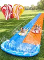 Produktbild: JOYIN 685 cm Doppelrasen Wasserrutsche mit 2 Bodyboards und Sprinkler