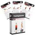 Produktbild: GORILLA SPORTS® Trainingskarten - Set, 49 Eigengewichtsübungen, Kompakt, Tragbar - Fitnesskarten, Fitness Zubehör, Functional Training, Ganzkörpertraining, Bodyweight Übungen