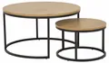 Produktbild: ACTONA GROUP Couchtisch Spiro 2er Set, rund – modern & stilvoll kombinieren, zeitloses Design (2-St., Couchtisch, Beistelltisch), OTTOs Choice Holzoptik, pflegeleicht & robustes Metallgestell