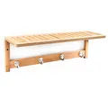 Produktbild: relaxdays Wandgarderobe braun Holz 4 Haken 50,0 x 18,0 cm