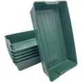 Produktbild: Profi Gärtnerbox Pflanzschale Pikierschale 58x32x11 Pflanzwanne Saatschale grün - 6 Stück