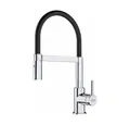 Produktbild: FRANKE Küchenarmatur Lina Semi-Pro Flexauslauf Chrom / Black Matt