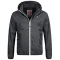 Produktbild: Höhenhorn Regenjacke Rigi Herren Regen Jacke für Männer Outdoor Freizeitjacke mit Kapuze leichtes Eigengewicht, Atmungsaktiv schwarz S
