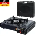 Produktbild: Gaskocher Campingkocher Gas Butan Camping Herd Notfallkocher Tischgrill Transportable mit Tragekoffer ohne Gaskartusche Outdoor