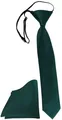 Produktbild: TigerTie Security Sicherheits Krawatte + Einstecktuch tannengrün einfarbig Uni