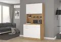 Produktbild: Kuechen-preisbombe Buffet Küche Mario 100cm Küchenzeile Küchenblock Einbauküche Weiss Eiche Artisan