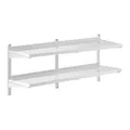 Produktbild: Royal Catering RCWR-1400.4 Wandbord 2 Ablagen 40 x 140 cm Edelstahl Regal Edelstahlregal Wandbord 2 Ablagen 140 cm breit 40 cm tief 3,5 cm hoch