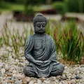 Produktbild: Feng-Shui Buddha Steinfigur 39 cm 11 kg Mehrfarbig Weißbeton frostsicher
