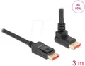 Produktbild: DELOCK 87056 - DisplayPort 1.4 Kabel, 8K @60 Hz, 90° oben gewinkelt, 3 m