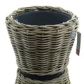 Produktbild: VAN DER LEEDEN DRYPOT® Rattan Pflanzkübel Grau Ø 36 cm - Sylter Körbe