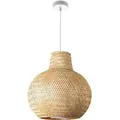 Produktbild: Paco Home Deckenlampe Bambus Hängeleuchte Boho Wohnzimmer Korblampe Hängend Vintage E27 Natur (Ø42 cm), Pendelleuchte - Typ 4