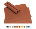 Produktbild: matches21 HOME & HOBBY Platzset Tischsets BORDA 4er Set Kupferfarben als Tischuntersetzer, (4-St), Abwaschbare Platzsets als Tischunterlagen für Ess-Tisch Tisch-Deko