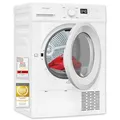 Produktbild: Exquisit Wärmepumpentrockner 8 kg, 16 Programme, LED-Innenbeleuchtung, Knitterschutz, Startzeitverzögerung, TWP803-031D weiss