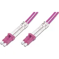 Produktbild: Digitus LWL Patchkabel LC zu LC Multimode 50/125 µm Duplex Länge 1m Klasse OM4 LSOH RAL 4003 (CAT7, 1 m) (DK-2533-01-4)