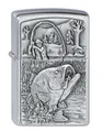 Produktbild: Zippo Feuerzeug 2000407 Bass Fishing Emblem Benzinfeuerzeug, Messing Angler