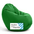 Produktbild: Bruni Kinder-Sitzsack Classico S in Tannengrün – Sitzsack mit Innensack für Kinder, Abnehmbarer Bezug, lebensmittelechte EPS-Perlen als Bean-Bag-Füllung, aus Deutschland