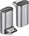Produktbild: deleyCON USB-C Adapter Winkel 90 Grad (2 Stück) 40Gbps, 240W, 8K60Hz, Aluminium Gehäuse, Typ C Stecker auf Buchse Kompatibel mit Smartphone Tablet Laptop Notebook PC Switch uvm.